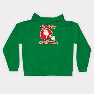 Merry Christmas Santa Football helmet Kids Hoodie